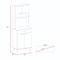Tuhome Della 60 Kitchen Pantry with Countertop, Closed & Open Storage, White ALB4448 - alternate 8